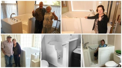Happy Customers After Their Independent Home Products, LLC's Walk in Tub Installation